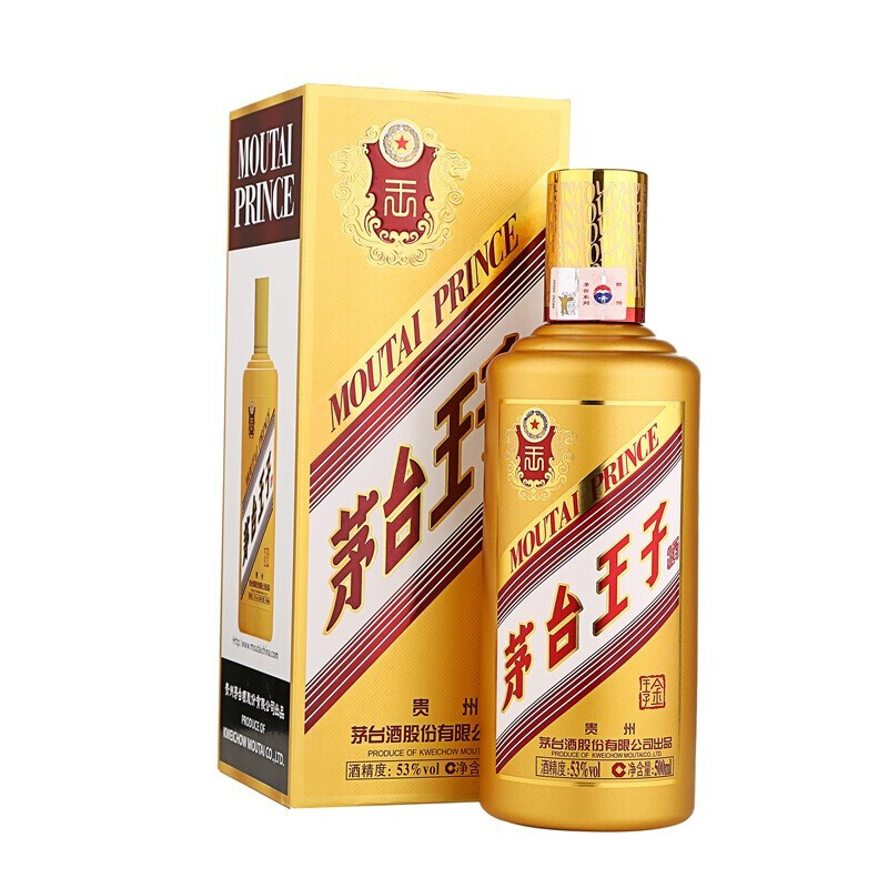 MOUTAI/茅台王子酒 金王子 酱香型白酒 53度500ml*1瓶