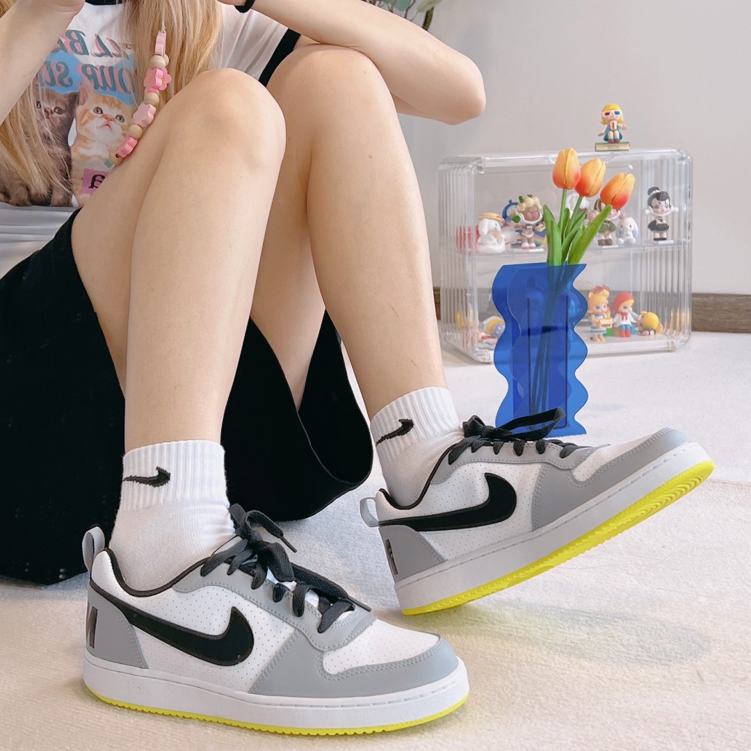 Nike耐克Court GS灰色低帮休闲板鞋839985-104瑕疵