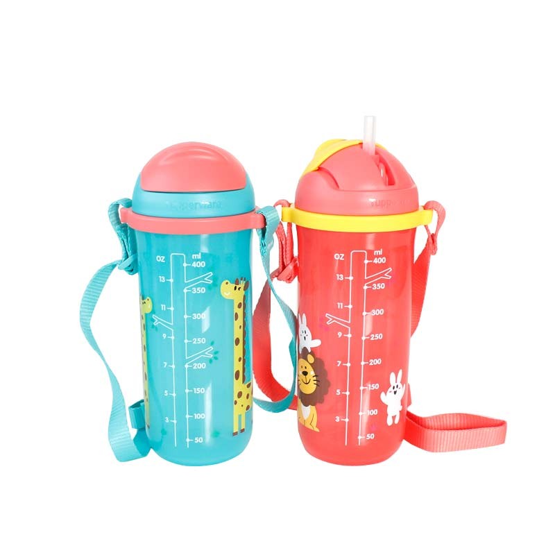 浮力款 特百惠正品500ml儿童趣吸管杯/带提绳儿童水壶便携学生