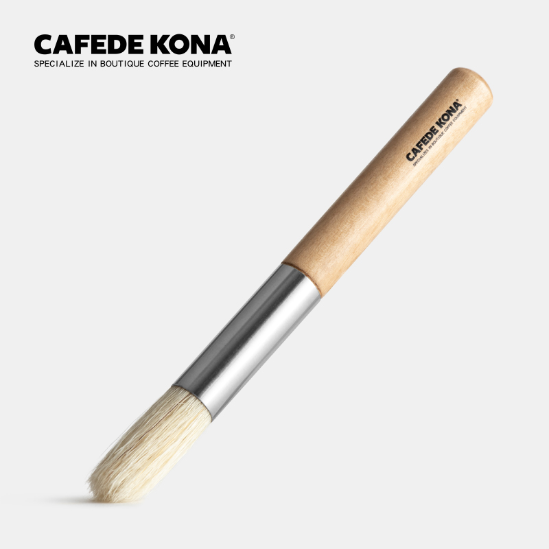CAFEDE KONA原木 磨豆机清洁毛刷 清洁刷 咖啡机用 咖啡店刷子