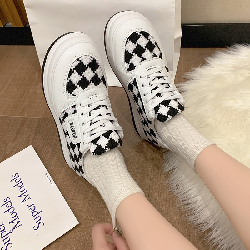 【回力女鞋】2022新款四季爆款棋盘格帆布板鞋百搭学生运动女鞋