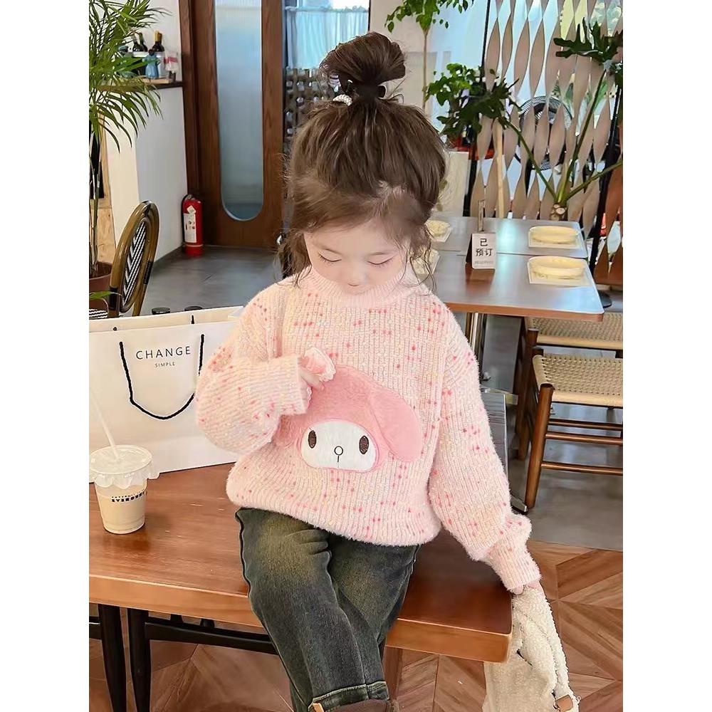 031女童秋冬装毛衣新款儿童女孩冬季加厚卡通毛线针织毛衣