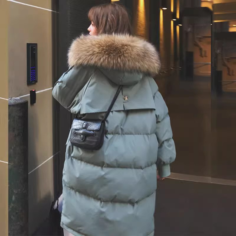 2023年新款冬季大码棉衣女中长款宽松加厚棉服韩版棉袄洋气外套潮