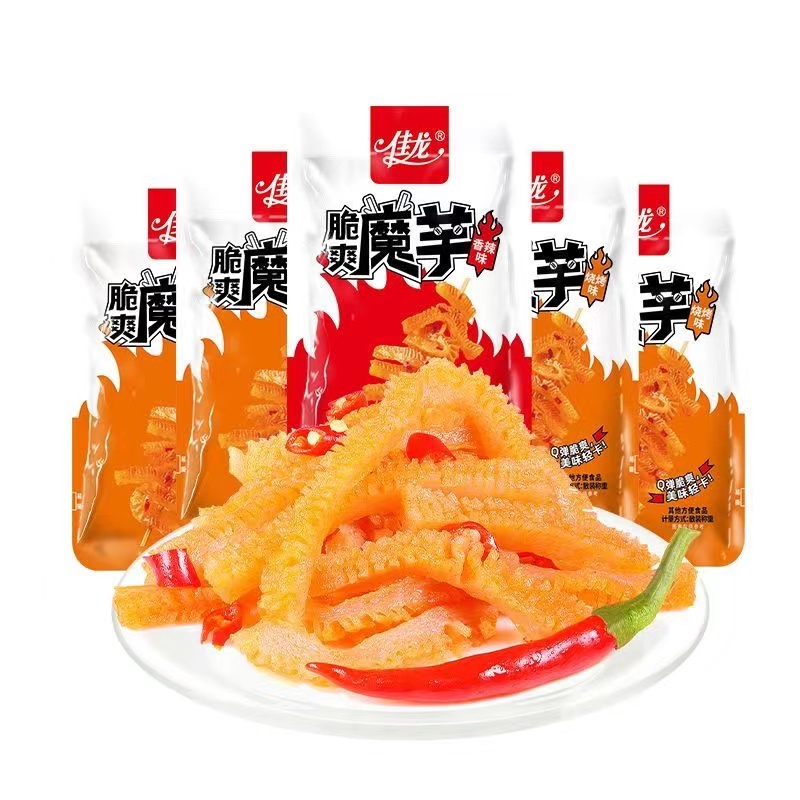 【30包仅9.9】脆爽魔芋素毛肚魔芋爽休闲零食网红麻辣小零食佳龙