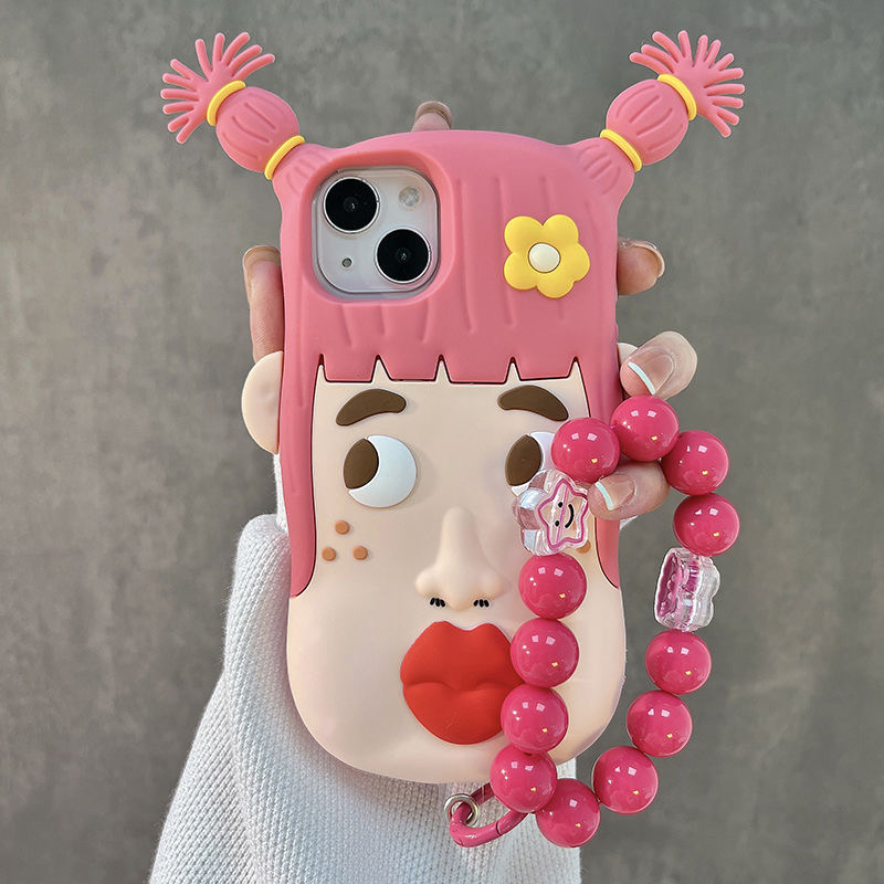 搞怪红唇嘟嘴女孩iPhone12手机壳11promax软硅胶13pro立体14pro女