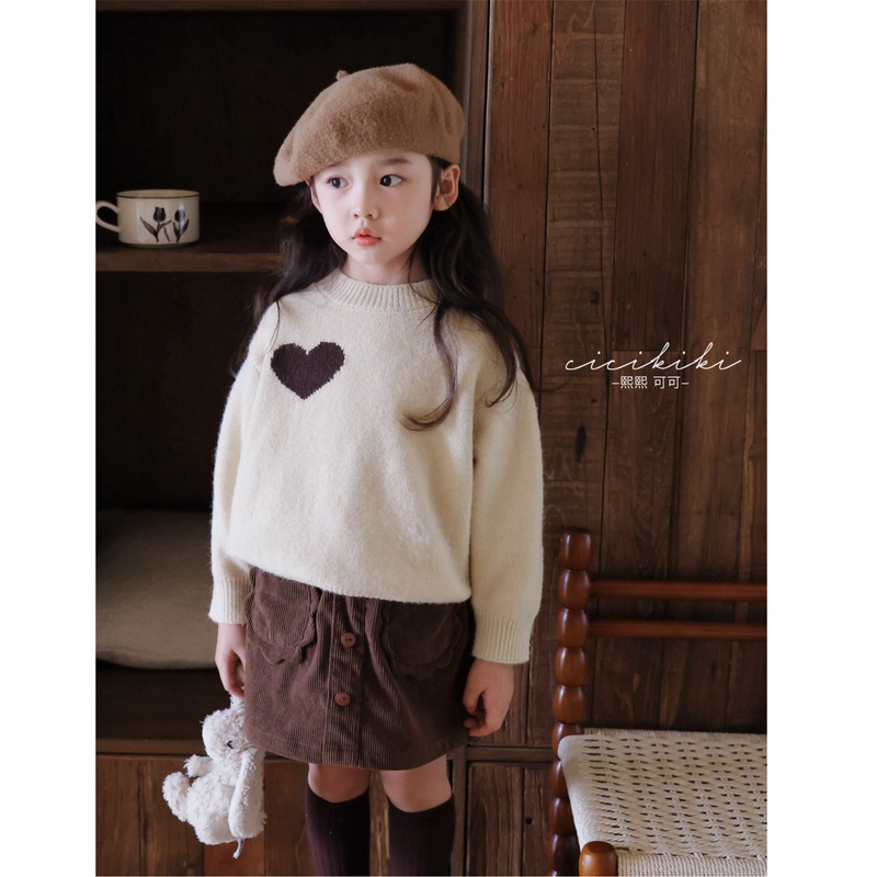 现货【乔莉】女童秋冬童装百搭时尚爱心儿童毛衣熙熙可可MY2360