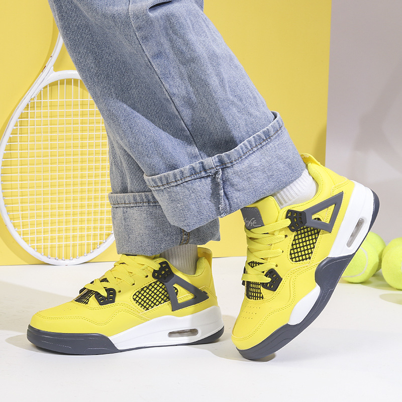 2023春秋新款气垫鞋电母色男女百搭时尚潮流增高国潮运动学生鞋