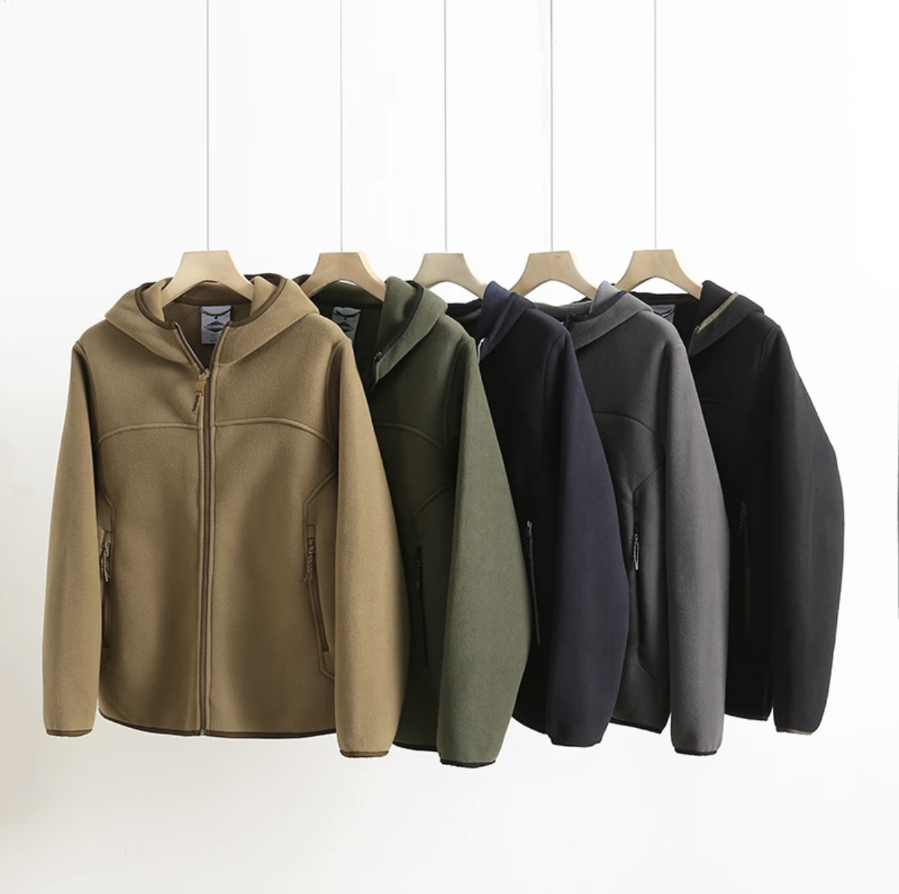 出欧单！男女情侣加绒保暖外套秋冬保暖户外连帽抓绒外套