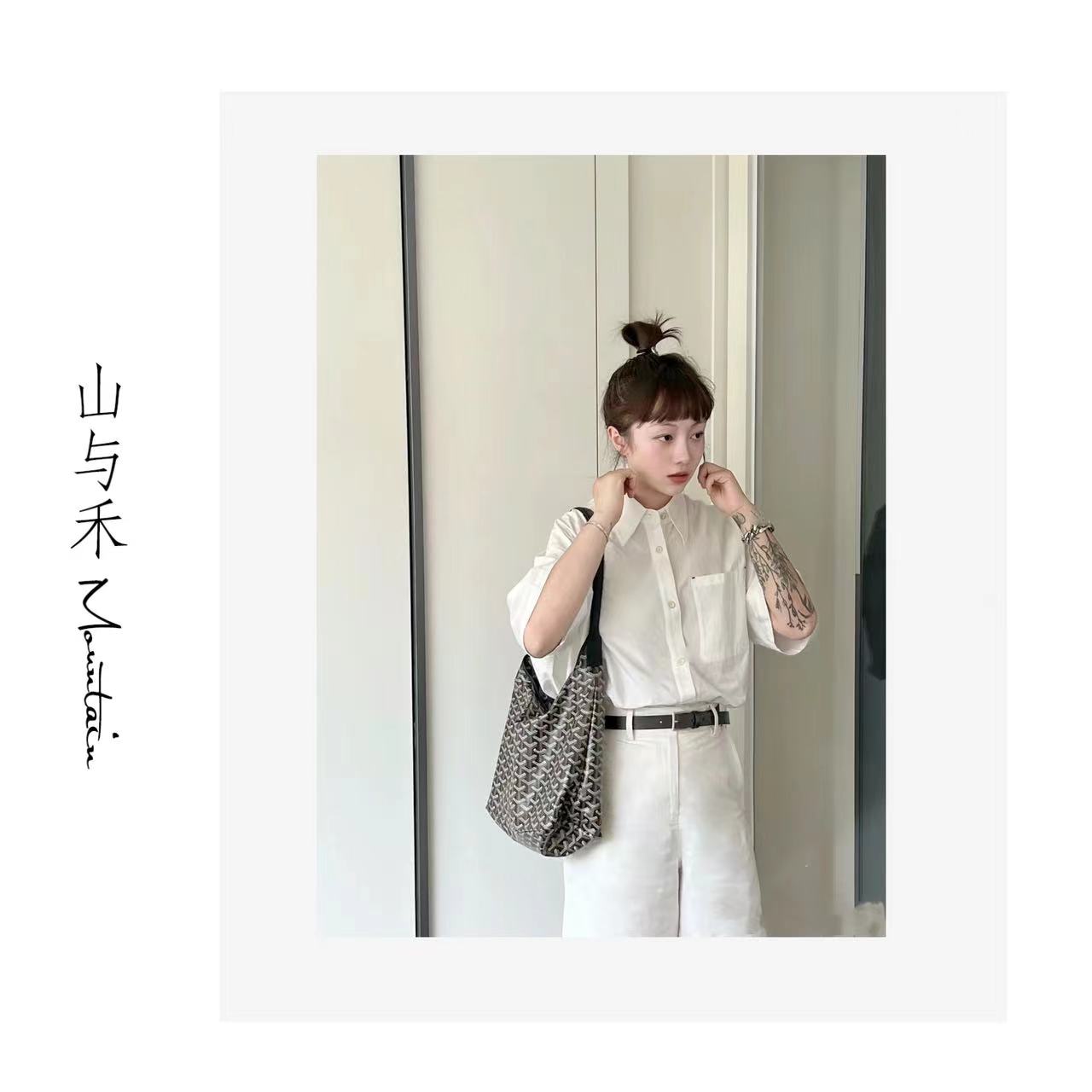 新款购物袋大容量托特单肩包包SH82251-棉麻黑