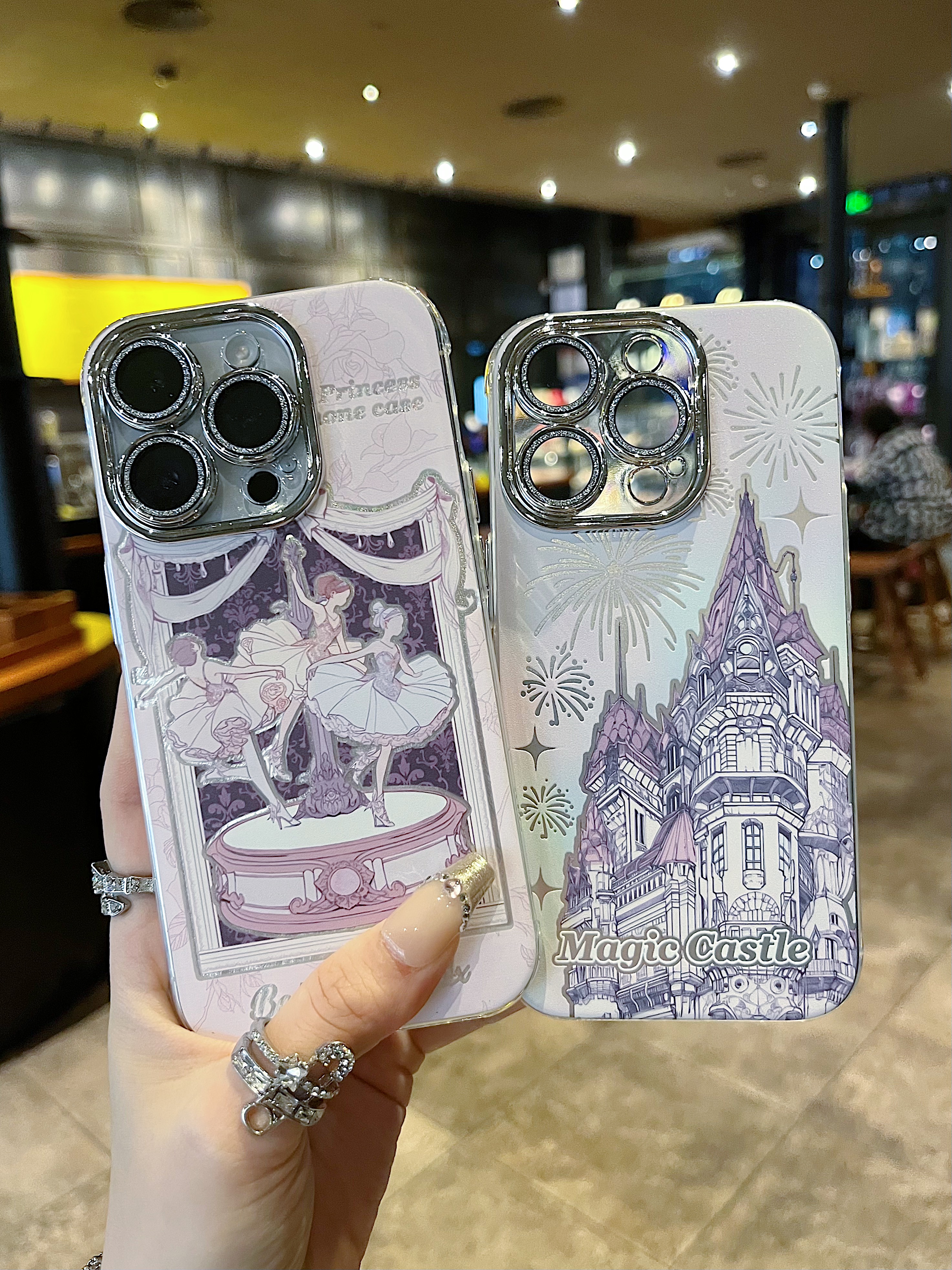 适用苹果华为系列iPhone15新款手机壳网红小众ins芭蕾舞鞋八音盒