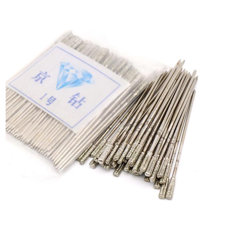 高硬度玉石打孔针烧结金刚砂钻头翡翠玛瑙和田蜜蜡陶瓷打眼钻孔针