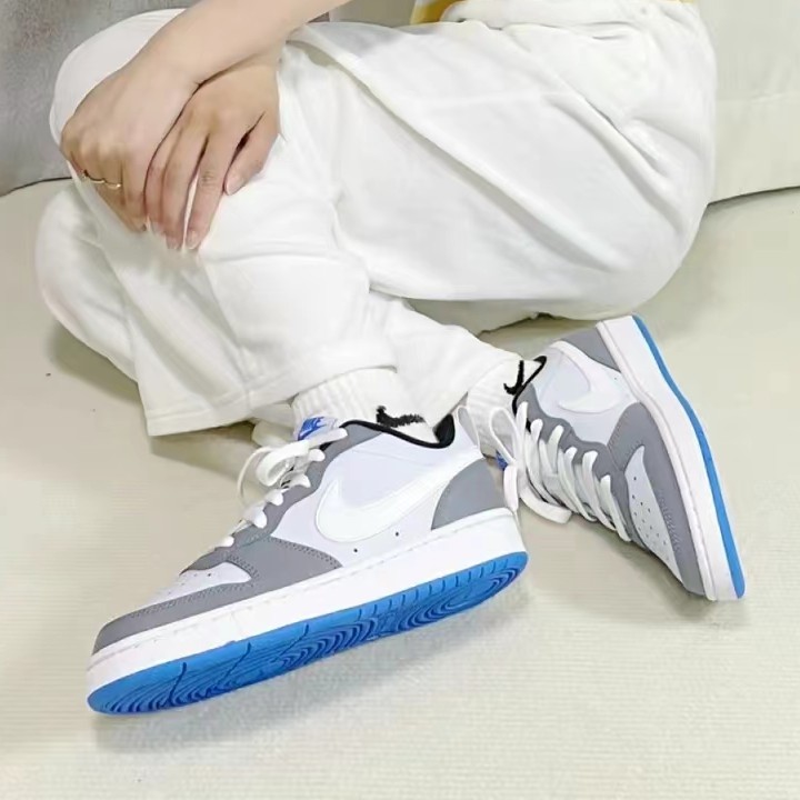 Nike Court 耐克休闲防滑 夏款低帮板鞋 GS女款 灰白 BQ5448-019