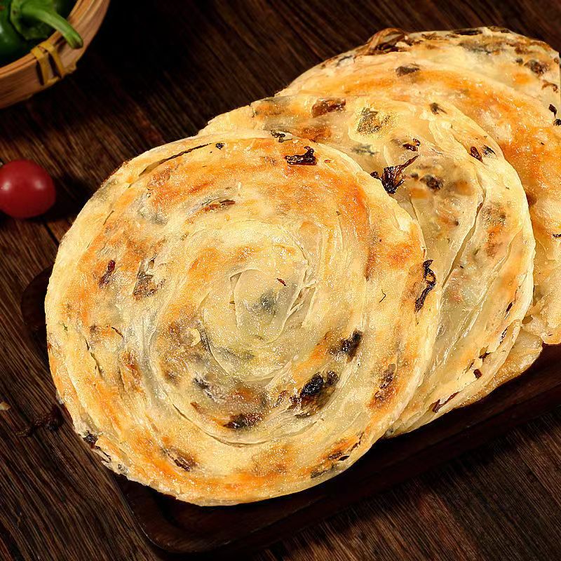 麦丽全梅干菜饼早餐半成品90克/片手抓饼锅盔家用懒人速食高中