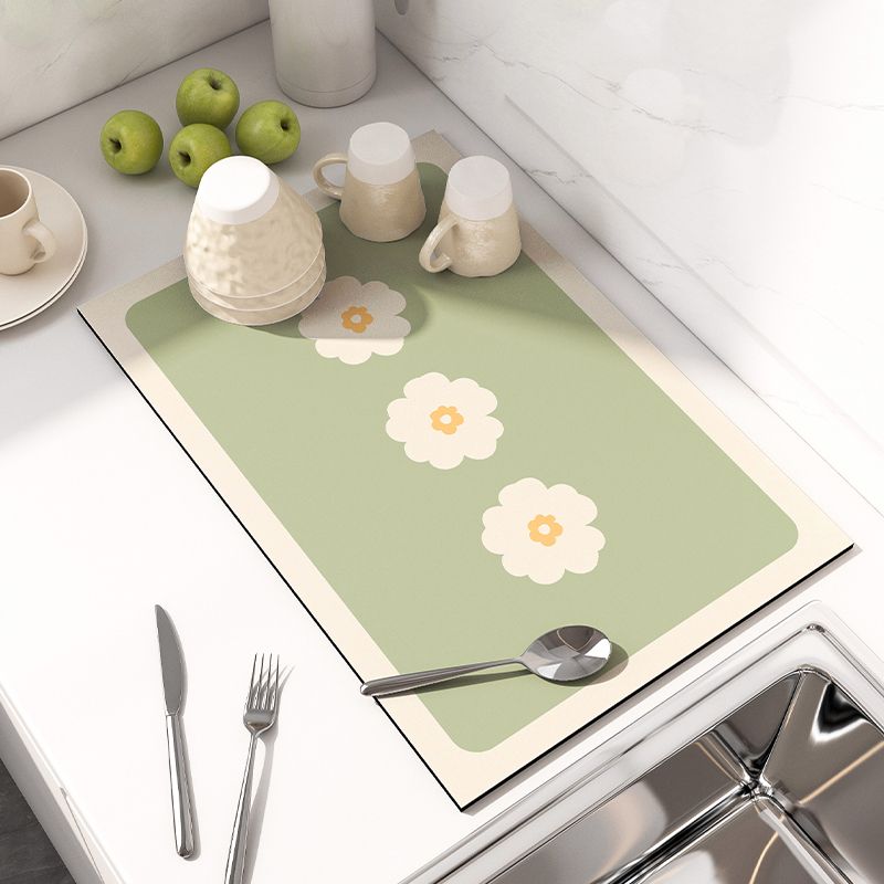 厨房沥水垫软硅藻泥台面吸水桌垫家用杯碗碟干燥垫防油防滑餐桌垫