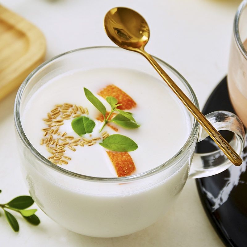 杯子早餐杯ins高颜值喝水杯家用奶茶杯水杯玻璃杯带把手咖啡杯