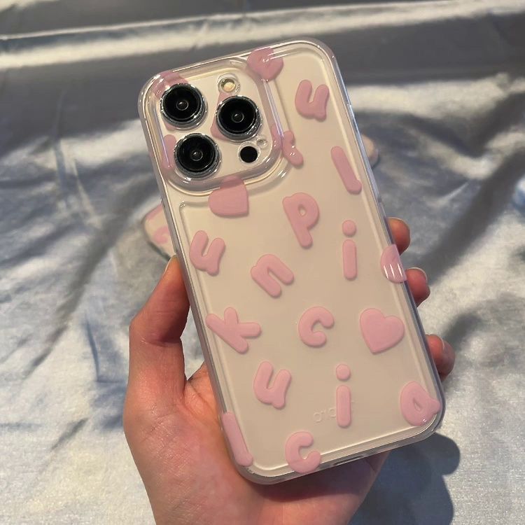 ins字母iPhone15手机壳新款苹果14promax女12镜头全包11防摔13软