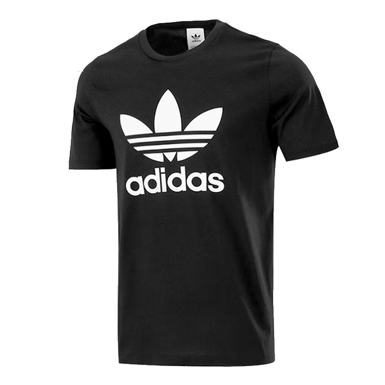 adidas/阿迪达斯三叶草夏季新款休闲黑色男子运动T恤H06642