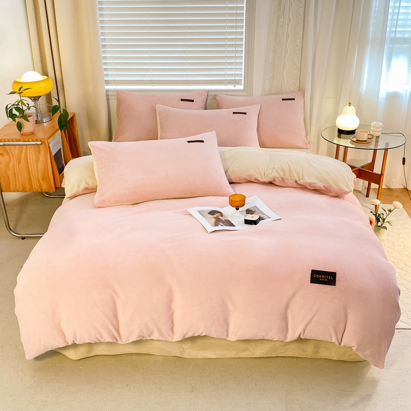 A类牛奶绒单品系列被套单件冬季加厚被罩单人宿舍床单床笠床上用