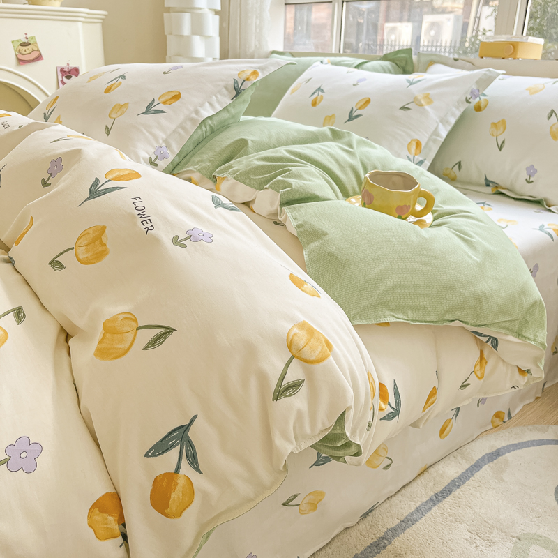 夏天全棉被套单件纯棉被罩学生宿舍小清新被壳被单单独买被套被罩