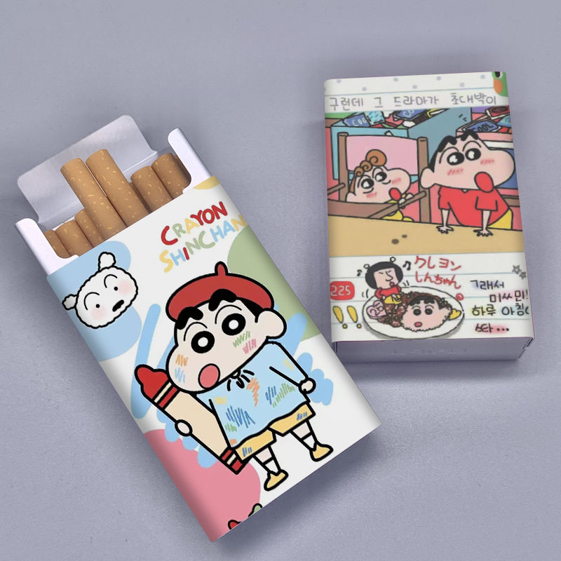 蜡笔小新可爱烟盒铝合金翻盖便携高颜值藏烟神器定制送对象礼物
