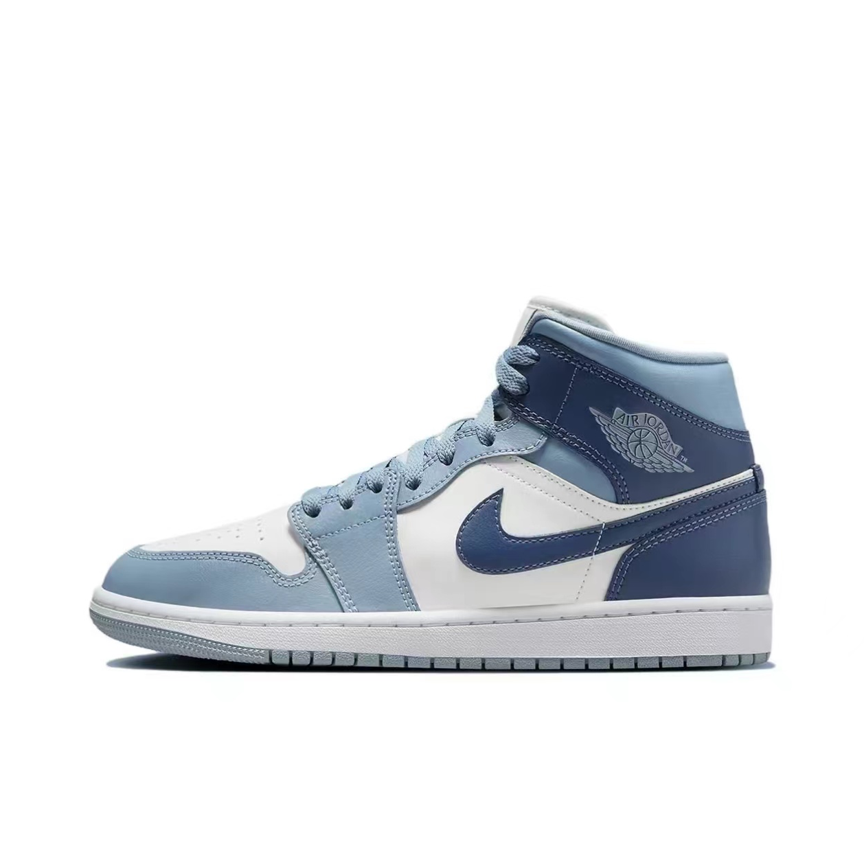 NIKE/耐克【万象城NK专享】AJ1白蓝中帮复古篮球鞋 BQ6472140