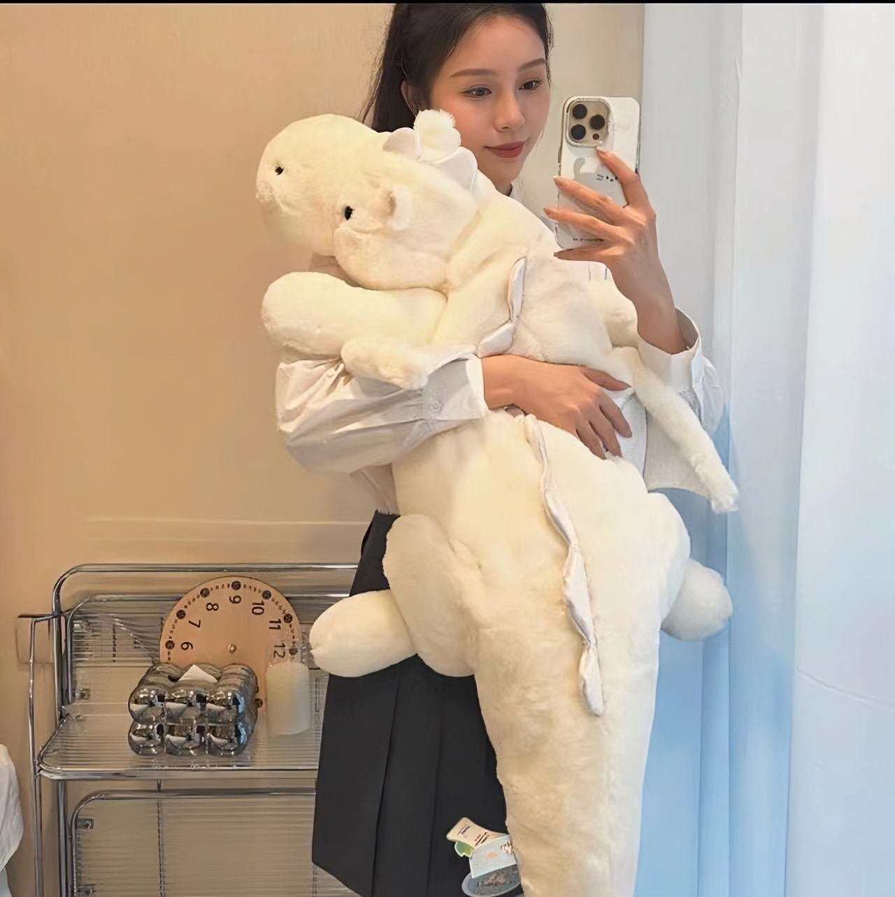 可爱小飞龙玩偶公仔粉龙毛绒玩具女生陪睡专用大抱枕娃娃睡觉礼物