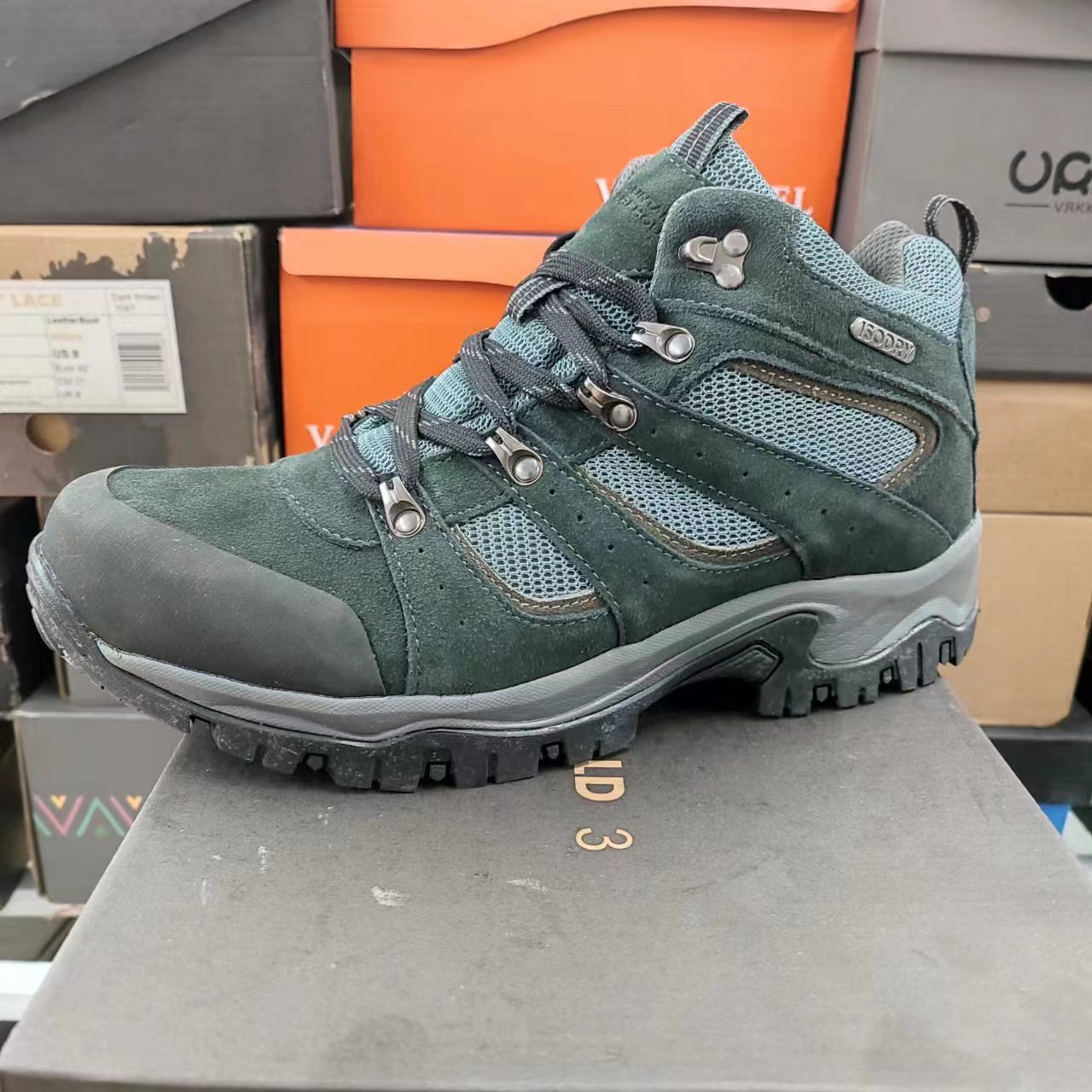 44码 户外低帮系带透气舒适时尚百搭轻便黑色休闲鞋登山鞋  1019