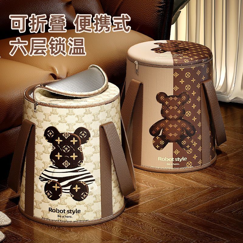 可折叠泡脚桶过膝盖便携式学生宿舍泡脚袋家用养生保温泡脚桶清仓