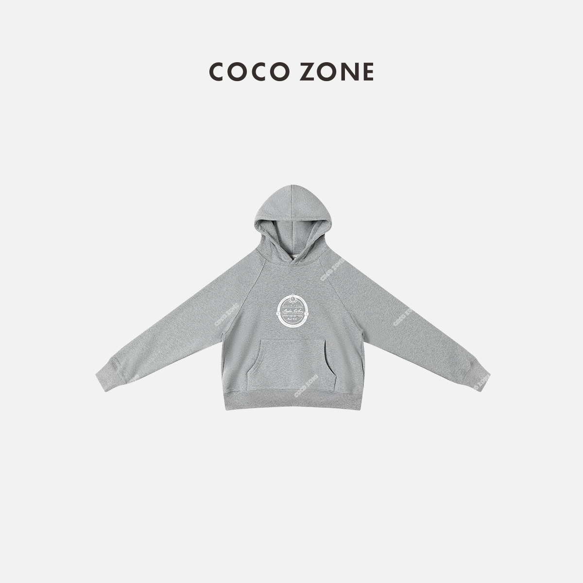 刘一一 COCO ZONE100%棉秋冬连帽女士字母卫衣前幅长袖 23C19645