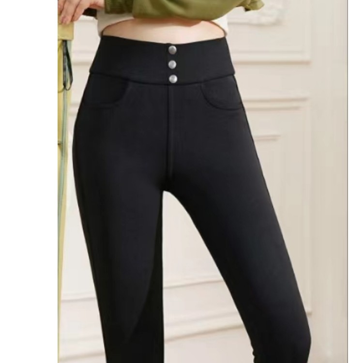 女士新款三粒口小黑裤  2308 SJ10