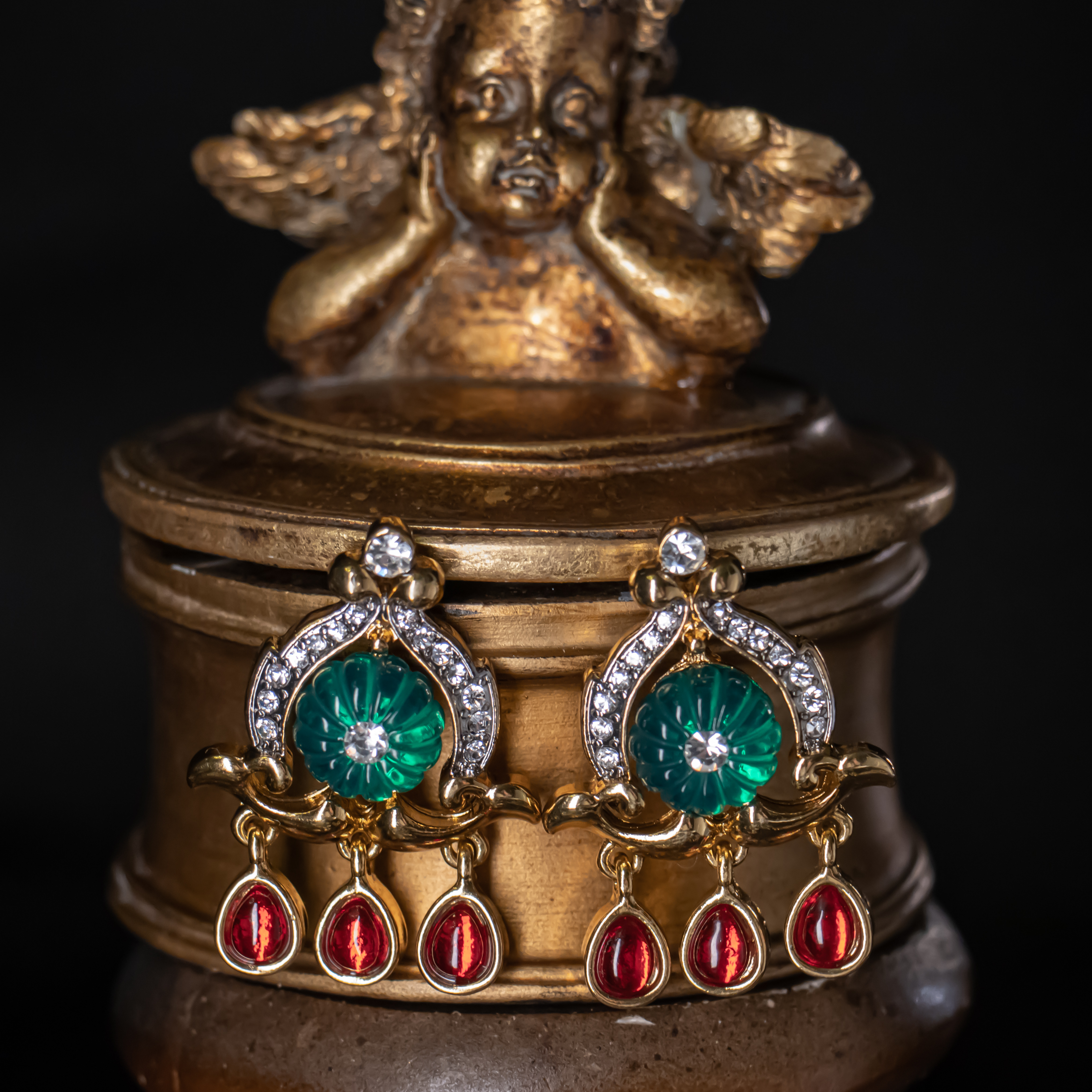 铜合金耳饰 意｜收藏真的太美宝藏魔盒Moghul异域风BURACHIE/5691