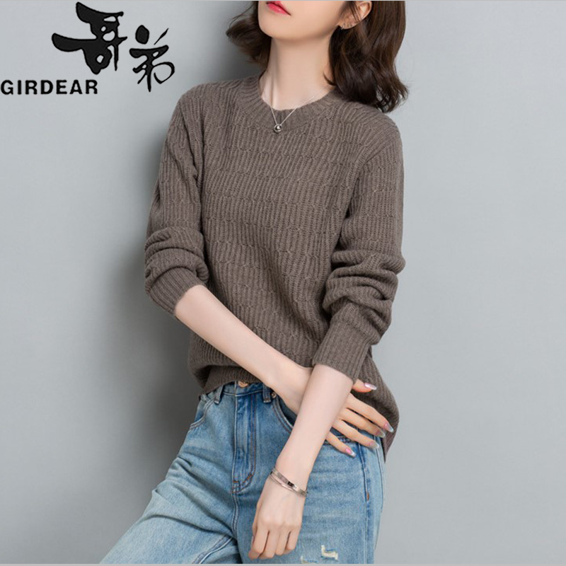 秋冬新款哥弟女装纯羊毛衫女半高领修身内搭毛衣正品显瘦打底衫女