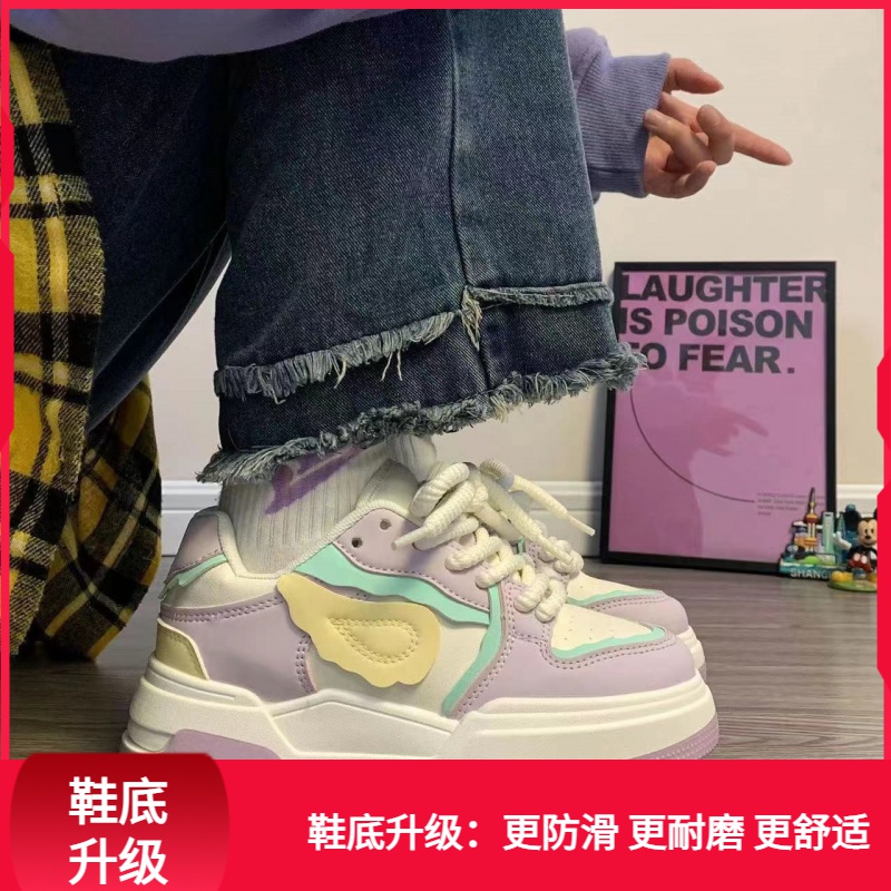 回力潮品冬季小翅膀鞋子女学生小白鞋2023新款女鞋爆款百搭板鞋子