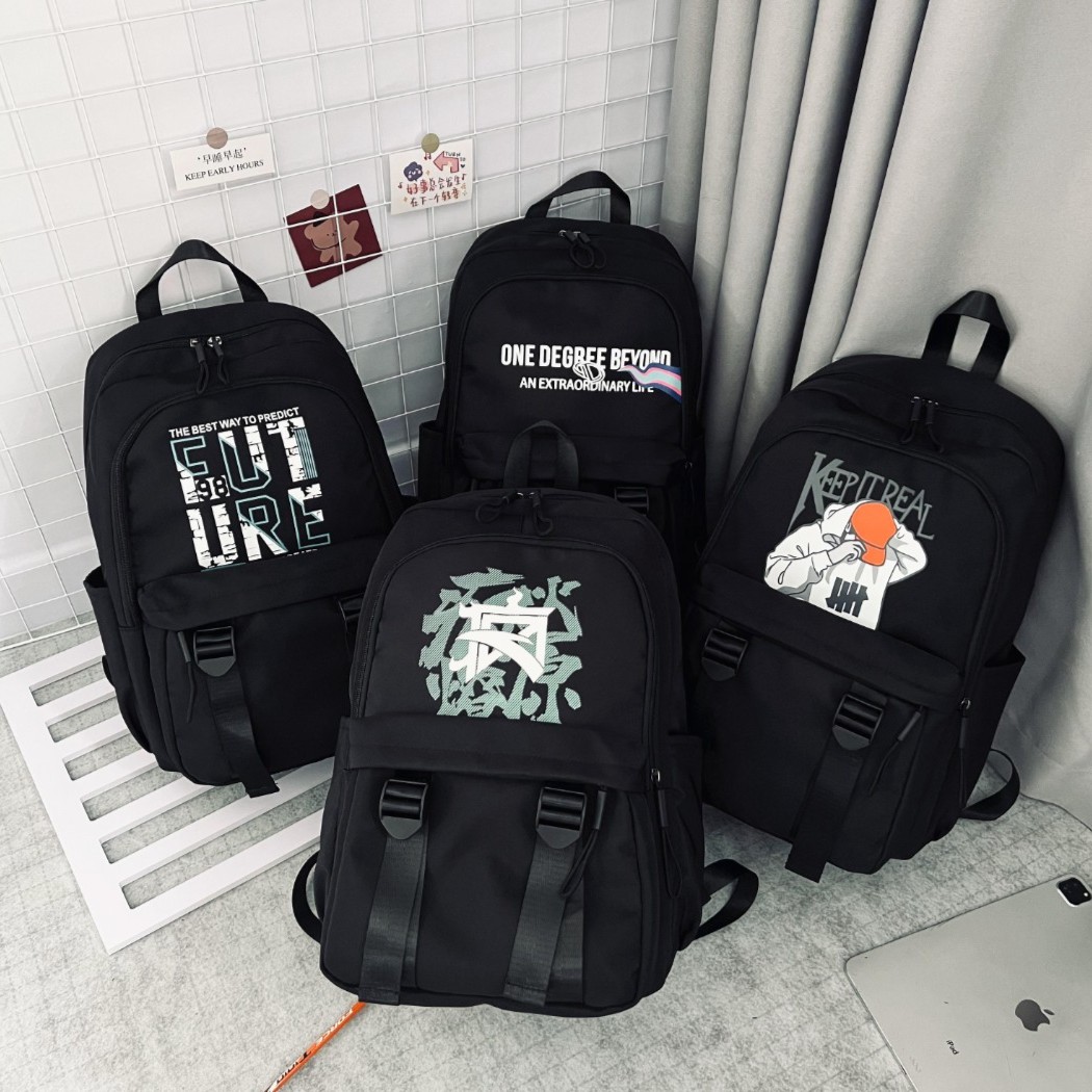 背包男运动户外时尚动漫书包女学生电脑双肩包旅行防水牛津布7156