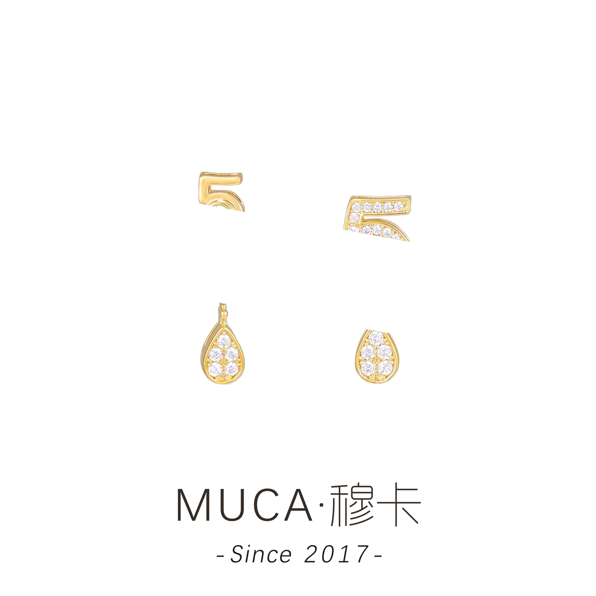 铜合金合成锆石耳饰  时尚百搭气质轻奢简约女耳钉X701