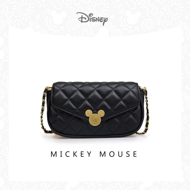 【Vivian专属】Disney/迪士尼米奇系列菱格绣线百搭链条包斜挎包