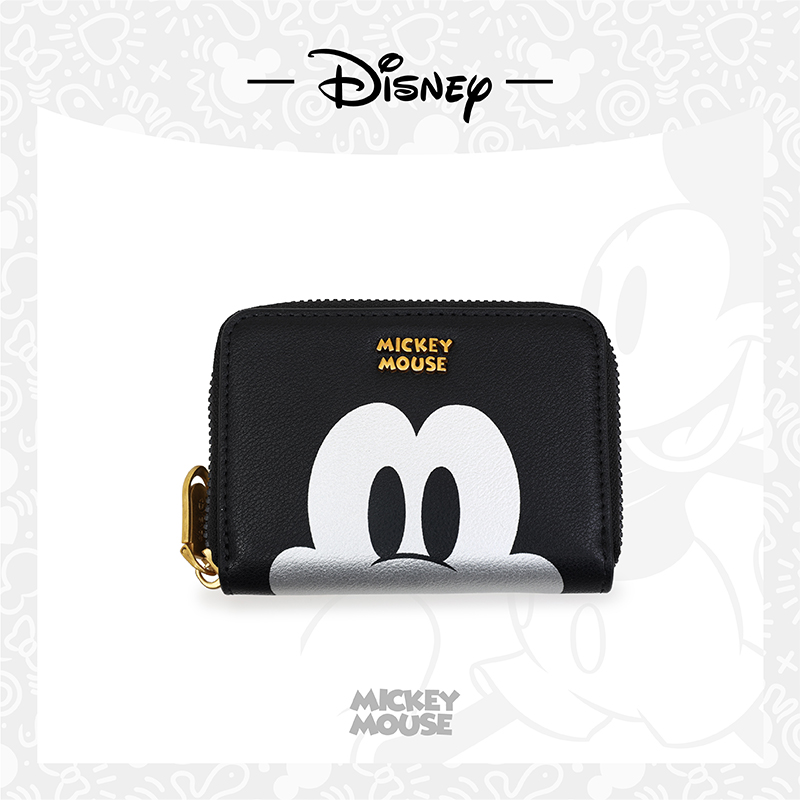 【维维粉丝专属】Disney/迪士尼米奇印花简约卡包多卡位方形拉链