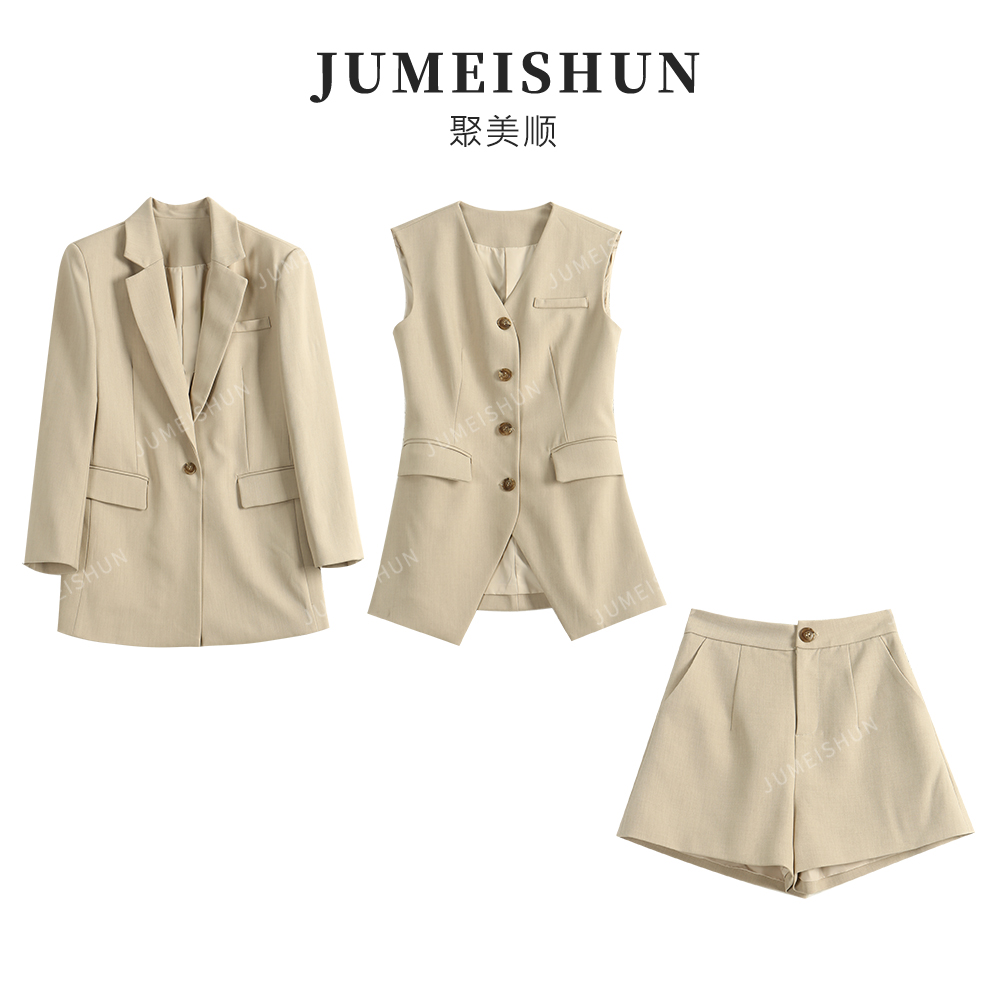 【聚美顺轻奢定制】2023秋季新款韩版气质时尚小众三件套37C121