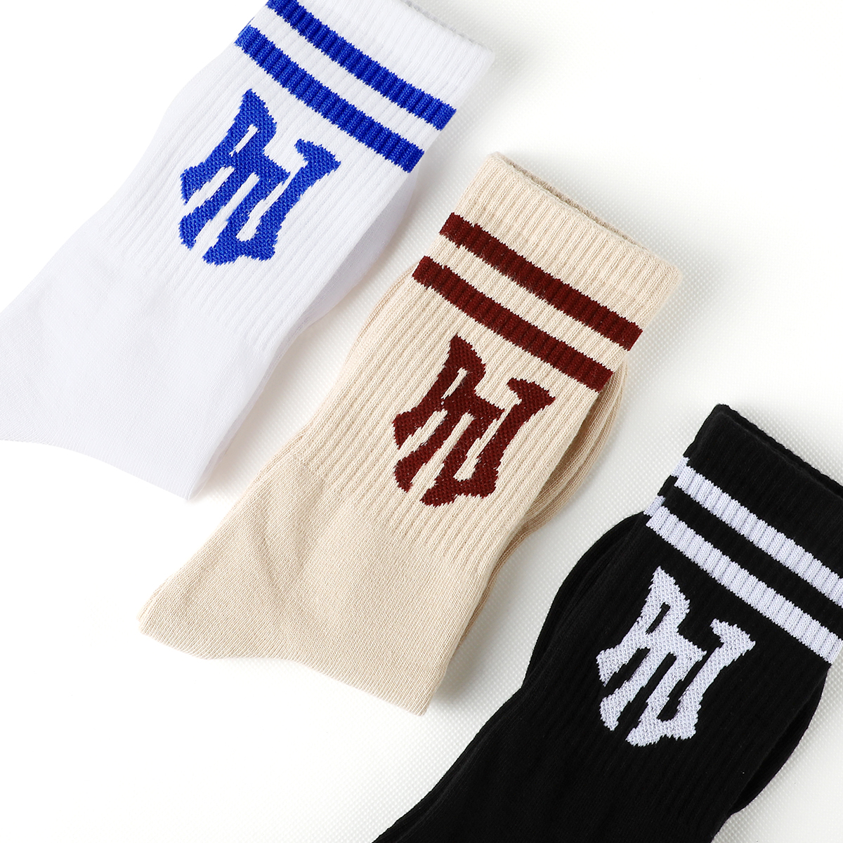 pnj【官方正品】潮袜四季款男女士中筒袜吸汗透气棉袜男女款袜子