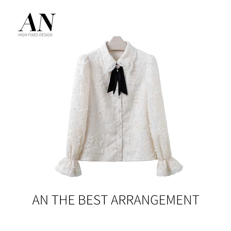 AN高定【小帆】新款时尚设计感精致气质百搭衬衫AC2310034