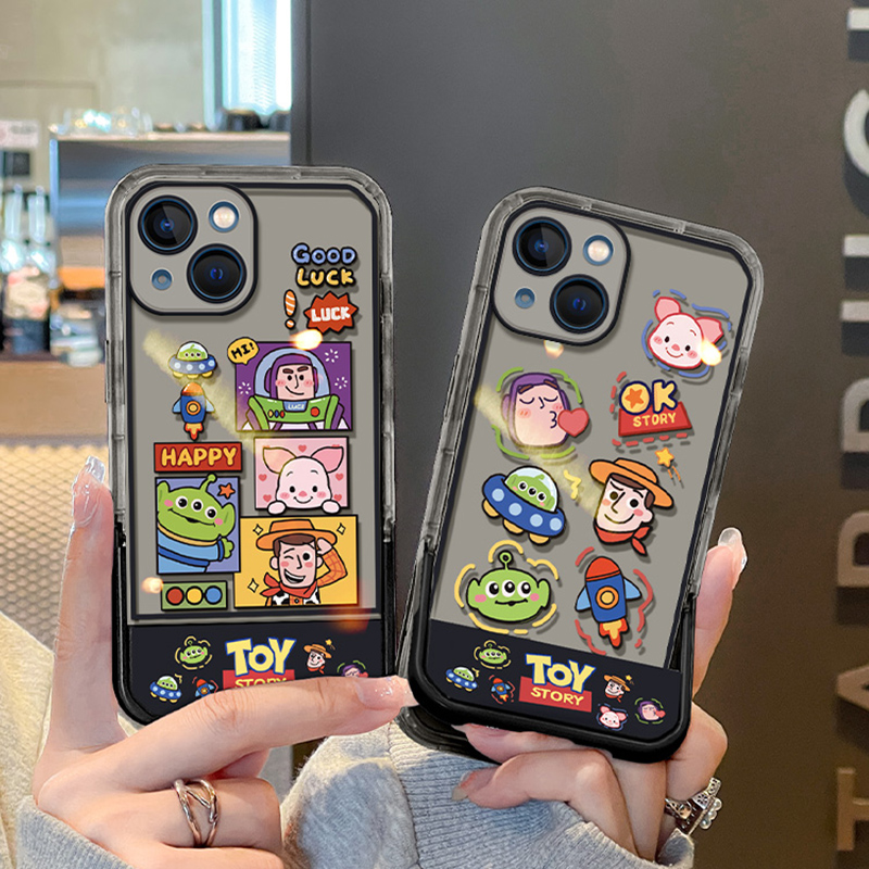 总动员隐形支架适用苹果14promax卡通iPhone13可爱12全包11手机壳