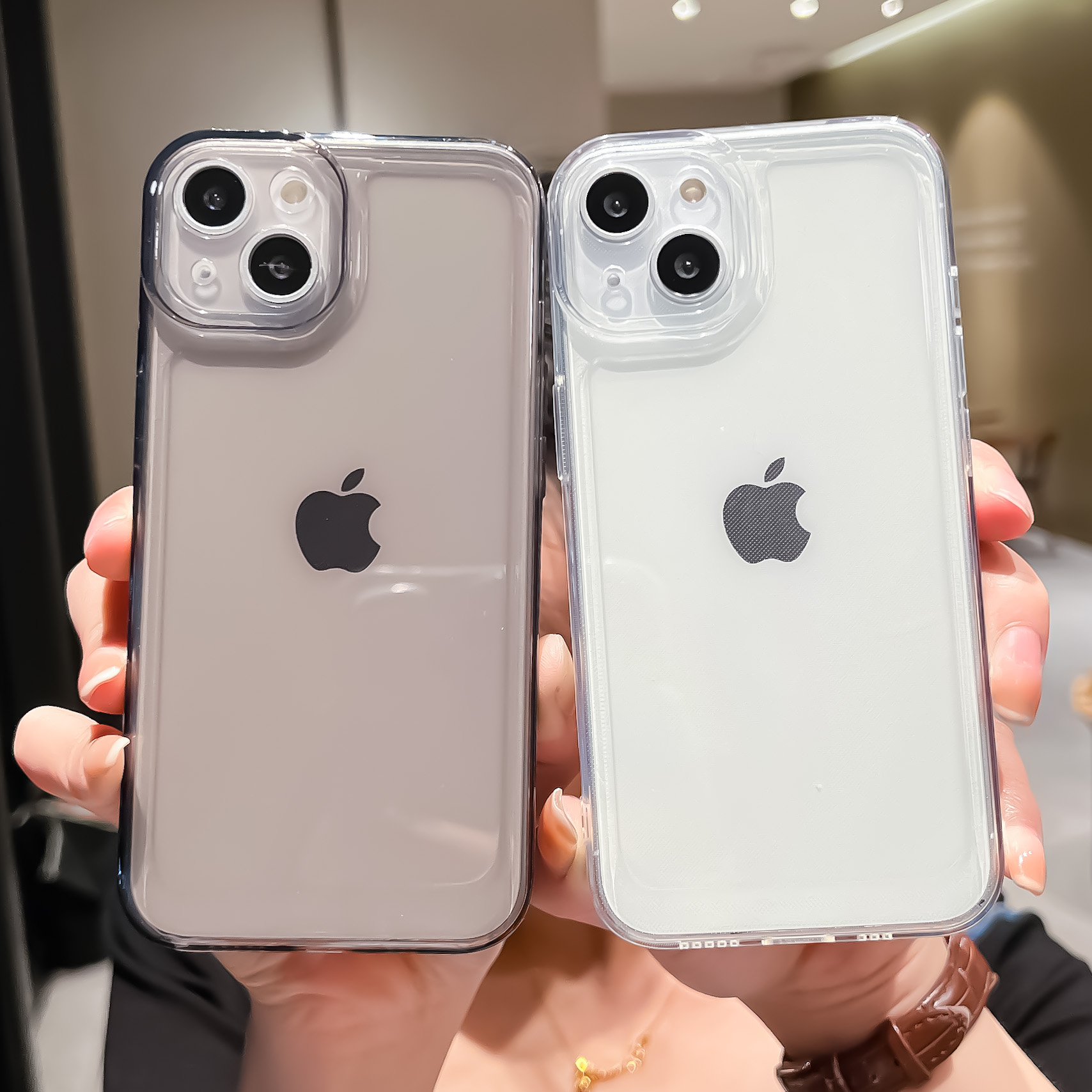 苹果14promax手机壳简约透明款iPhone13保护套12液态硅胶11高级感