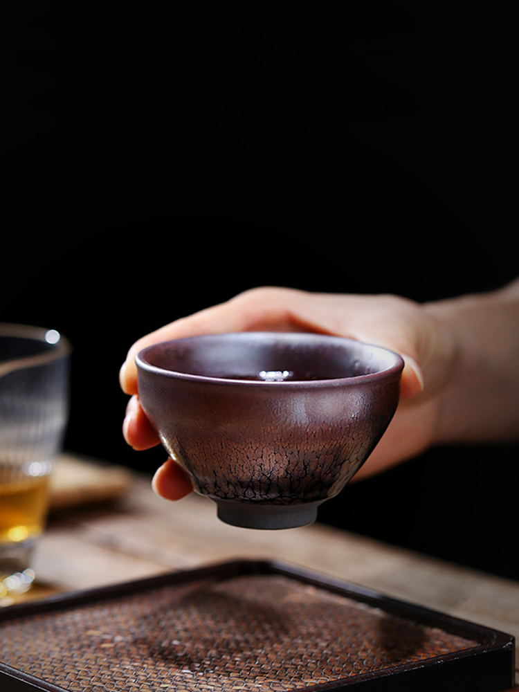 建盏摆件1-50表哥家出品家用主人杯大号斗笠杯鎏金日式盏杯日式