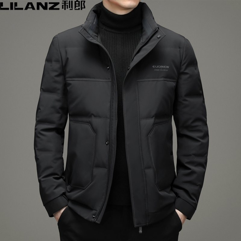 利郎男装羽绒服2023冬季新款白鸭绒商务休闲轻加厚保暖男士外套潮