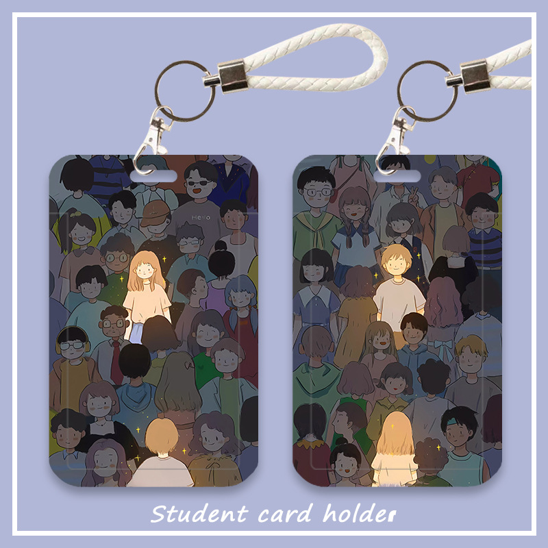 情侣男女可爱卡通校园学生饭卡地铁卡公交卡幼儿园接送卡防丢卡套