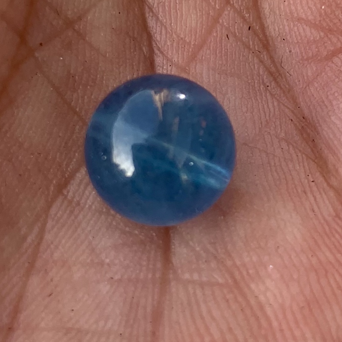 海蓝宝魔鬼蓝单珠14mm 配弹力绳