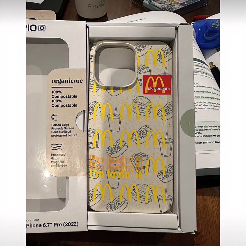 ins创意m记iPhone14promax小麦手机壳苹果13/12/11全包xr软套7p潮
