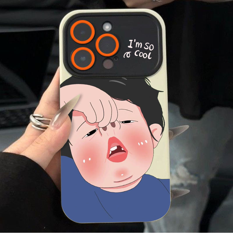 搞怪情侣新款大视窗适用苹果14promax手机壳iPhone13pro12/11软7p