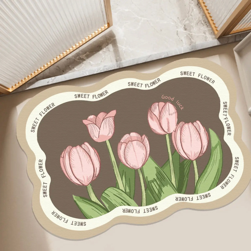 浴室地垫软硅藻泥吸水垫家用厕所卫生间门口防滑速干脚垫进门地毯