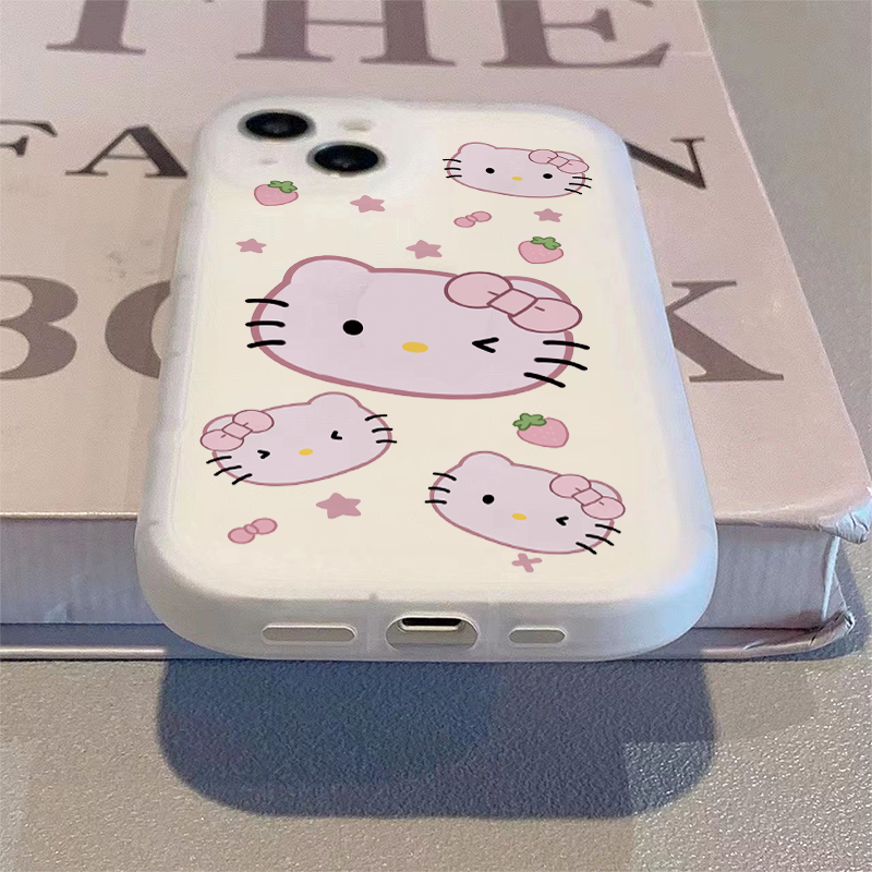 草莓KT猫15ProMax苹果13/12/XR手机壳iPhone6p7p8p女11/14MAX卡通